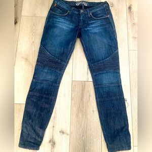 Robins studded motorcycle denim jeans